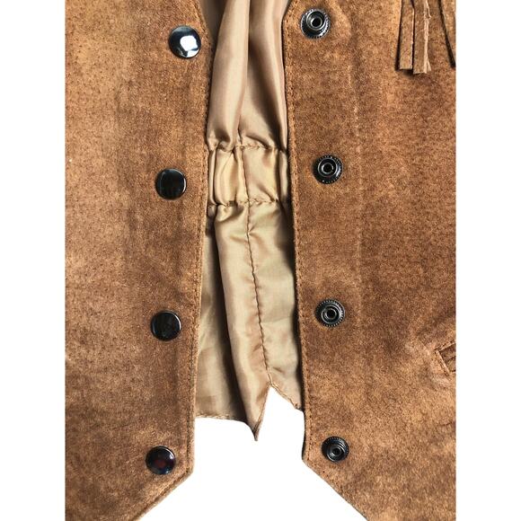 Vintage 70s Vibe Sarah Morgan Suede Fringe Vest Size Medium - Picture 4 of 9